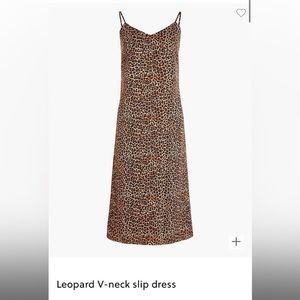 Jcrew factory leopard slip dress